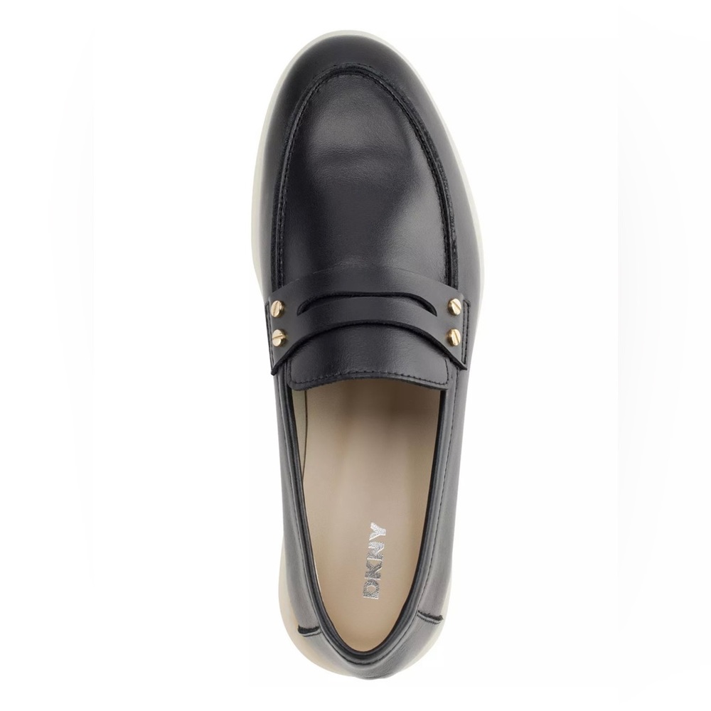 BNWT DKNY Women's Leanna Slip-On Leather Penny Loafer Flats